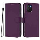 For Umidigi Power 7 / 7S Skin Feel Solid Color Leather Phone Case with Lanyard(Violet) - 2