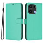 For Umidigi Note 100 Skin Feel Solid Color Leather Phone Case with Lanyard(Green) - 2