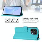 For Umidigi Note 100 Skin Feel Solid Color Leather Phone Case with Lanyard(Lake Blue) - 3