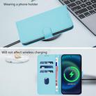 For Umidigi G100 Pro Skin Feel Solid Color Leather Phone Case with Lanyard(Sky Blue) - 3