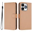 For Umidigi G100X 5G / 4G Skin Feel Solid Color Leather Phone Case with Lanyard(Nude) - 2
