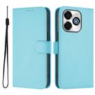 For Umidigi G100X 5G / 4G Skin Feel Solid Color Leather Phone Case with Lanyard(Sky Blue) - 2