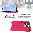 For Wiko T20 Skin Feel Solid Color Leather Phone Case with Lanyard(Rose Red) - 3
