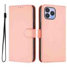 For Wiko T60 / Cubot P80 Skin Feel Solid Color Leather Phone Case with Lanyard(Pink) - 2