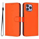 For Wiko T60 / Cubot P80 Skin Feel Solid Color Leather Phone Case with Lanyard(Orange) - 2