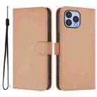 For Wiko T60 / Cubot P80 Skin Feel Solid Color Leather Phone Case with Lanyard(Nude) - 2