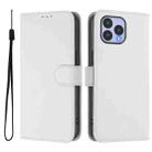 For Wiko T60 / Cubot P80 Skin Feel Solid Color Leather Phone Case with Lanyard(White) - 2