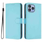 For Wiko T60 / Cubot P80 Skin Feel Solid Color Leather Phone Case with Lanyard(Sky Blue) - 2