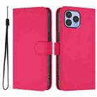 For Wiko T60 / Cubot P80 Skin Feel Solid Color Leather Phone Case with Lanyard(Rose Red) - 2