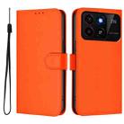 For ZTE Blade A35 / A55 Skin Feel Solid Color Leather Phone Case with Lanyard(Orange) - 2