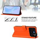 For ZTE Blade A35 / A55 Skin Feel Solid Color Leather Phone Case with Lanyard(Orange) - 3