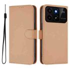 For ZTE Blade A35 / A55 Skin Feel Solid Color Leather Phone Case with Lanyard(Nude) - 2