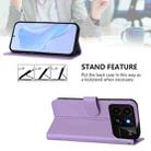 For ZTE Blade A35 / A55 Skin Feel Solid Color Leather Phone Case with Lanyard(Lavender Purple) - 3