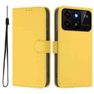 For ZTE Blade A35 / A55 Skin Feel Solid Color Leather Phone Case with Lanyard(Lemon Yellow) - 2