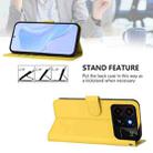 For ZTE Blade A35 / A55 Skin Feel Solid Color Leather Phone Case with Lanyard(Lemon Yellow) - 3