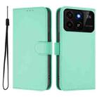 For ZTE Blade A35 / A55 Skin Feel Solid Color Leather Phone Case with Lanyard(Mint Green) - 2