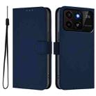 For ZTE Blade A35 / A55 Skin Feel Solid Color Leather Phone Case with Lanyard(Navy Blue) - 2