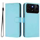 For ZTE Blade A35 / A55 Skin Feel Solid Color Leather Phone Case with Lanyard(Sky Blue) - 2