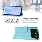 For ZTE Blade A35 / A55 Skin Feel Solid Color Leather Phone Case with Lanyard(Sky Blue) - 3