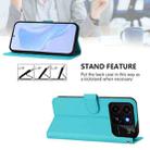 For ZTE Blade A35 / A55 Skin Feel Solid Color Leather Phone Case with Lanyard(Lake Blue) - 3