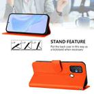 For ZTE Blade A52 Skin Feel Solid Color Leather Phone Case with Lanyard(Orange) - 3