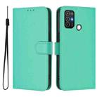 For ZTE Blade A52 Skin Feel Solid Color Leather Phone Case with Lanyard(Green) - 2