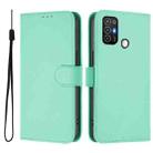 For ZTE Blade A52 Skin Feel Solid Color Leather Phone Case with Lanyard(Mint Green) - 2