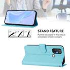 For ZTE Blade A52 Skin Feel Solid Color Leather Phone Case with Lanyard(Sky Blue) - 3