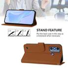 For ZTE Blade A53 / A53+ Skin Feel Solid Color Leather Phone Case with Lanyard(Brown) - 3