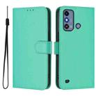 For ZTE Blade A53 / A53+ Skin Feel Solid Color Leather Phone Case with Lanyard(Green) - 2