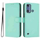 For ZTE Blade A53 / A53+ Skin Feel Solid Color Leather Phone Case with Lanyard(Mint Green) - 2