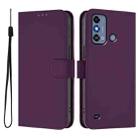 For ZTE Blade A53 / A53+ Skin Feel Solid Color Leather Phone Case with Lanyard(Violet) - 2