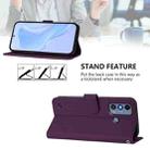 For ZTE Blade A53 / A53+ Skin Feel Solid Color Leather Phone Case with Lanyard(Violet) - 3