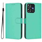 For ZTE Blade A73 4G Skin Feel Solid Color Leather Phone Case with Lanyard(Green) - 2