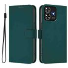 For ZTE Blade A73 4G Skin Feel Solid Color Leather Phone Case with Lanyard(Dark Green) - 2