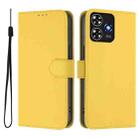 For ZTE Blade A73 4G Skin Feel Solid Color Leather Phone Case with Lanyard(Lemon Yellow) - 2