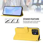 For ZTE Blade A73 4G Skin Feel Solid Color Leather Phone Case with Lanyard(Lemon Yellow) - 3