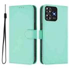 For ZTE Blade A73 4G Skin Feel Solid Color Leather Phone Case with Lanyard(Mint Green) - 2