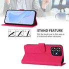 For ZTE Blade A73 4G Skin Feel Solid Color Leather Phone Case with Lanyard(Rose Red) - 3