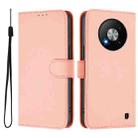 For ZTE Blade A73 5G Skin Feel Solid Color Leather Phone Case with Lanyard(Pink) - 2