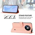 For ZTE Blade A73 5G Skin Feel Solid Color Leather Phone Case with Lanyard(Pink) - 3