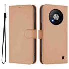 For ZTE Blade A73 5G Skin Feel Solid Color Leather Phone Case with Lanyard(Nude) - 2