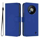 For ZTE Blade A73 5G Skin Feel Solid Color Leather Phone Case with Lanyard(Dark Blue) - 2