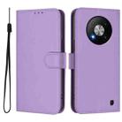 For ZTE Blade A73 5G Skin Feel Solid Color Leather Phone Case with Lanyard(Lavender Purple) - 2