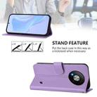 For ZTE Blade A73 5G Skin Feel Solid Color Leather Phone Case with Lanyard(Lavender Purple) - 3