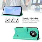 For ZTE Blade A73 5G Skin Feel Solid Color Leather Phone Case with Lanyard(Green) - 3