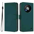 For ZTE Blade A73 5G Skin Feel Solid Color Leather Phone Case with Lanyard(Dark Green) - 2