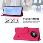 For ZTE Blade A73 5G Skin Feel Solid Color Leather Phone Case with Lanyard(Rose Red) - 3