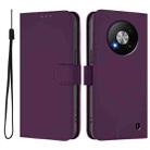 For ZTE Blade A73 5G Skin Feel Solid Color Leather Phone Case with Lanyard(Violet) - 2