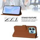 For ZTE Blade A75 4G Skin Feel Solid Color Leather Phone Case with Lanyard(Brown) - 3